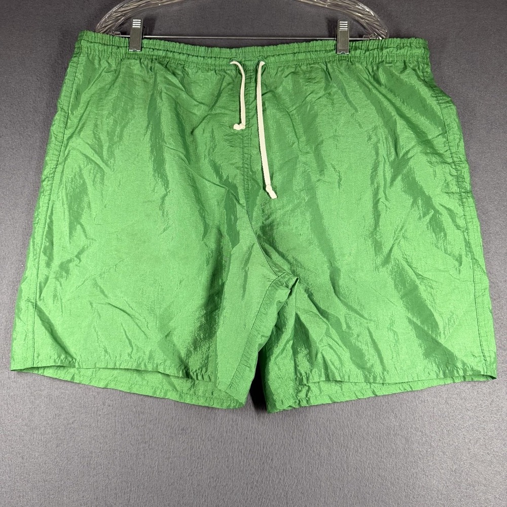 Vtg Umbro Athletic Shorts Mens Large Green Elastic Waist Drawstring *FLAW